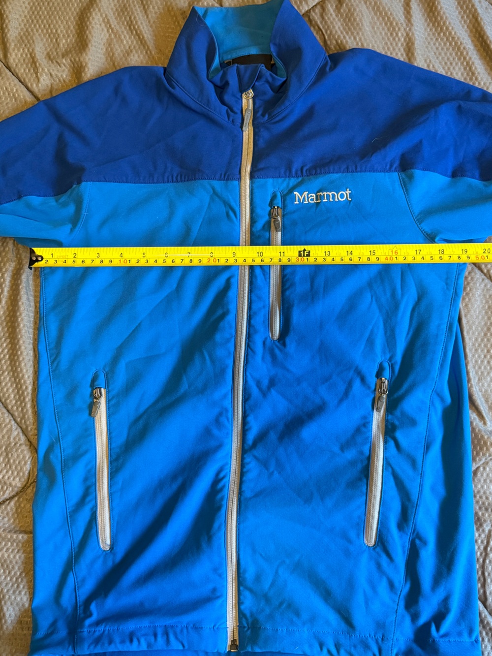 Marmot Two-Tone Blue Softshell Performance Jacket - Picture 2 of 4